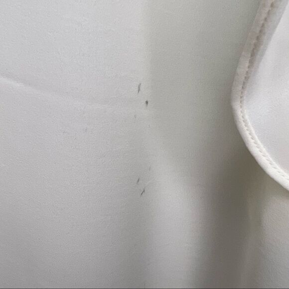 Alfred Sung Button Down Ruffle blouse Size XXL NWT Neutral Minimalist - Picture 6 of 7